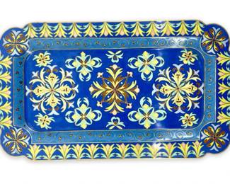 Vintage Enameled Cloisonné Tray
