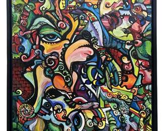 Signed Alex Arshansky Abstract Oil on Canvas