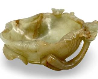 Antique Hand Carved Jade Bowl