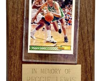 Reggie Lewis Basketball Card Memorial Plaque