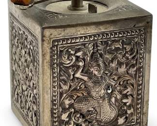 Ornate Antique French Marlux Cambodian Grinder