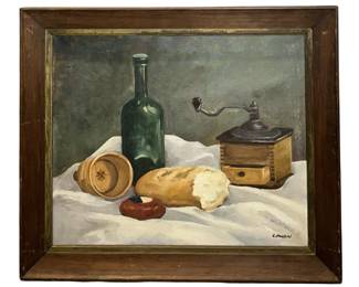 Vintage L. Poehnl Still Life Acrylic on Canvas