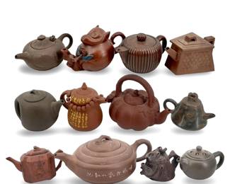 12pc Chinese Terracotta Teapot Collection