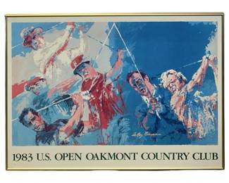 LeRoy Neiman 1983 Oakmont Country Club Poster