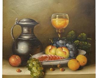 Signed Pete Albane Still Life Oil on Canvas