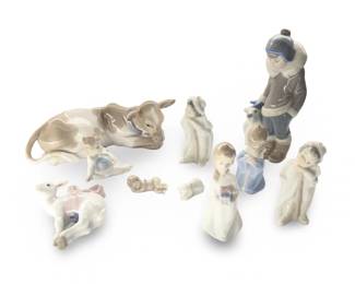 (10pc) Lladro Nativity Christmas Ornaments