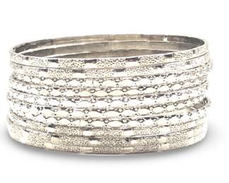 (10pc) Native American Silver Bracelets