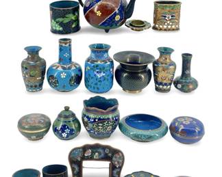 20pc Vintage/ Antique Cloisonné Collection