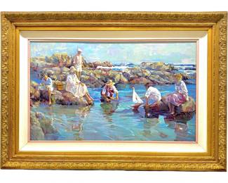 Signed Don Hatfield “Seashore Playground" Seri