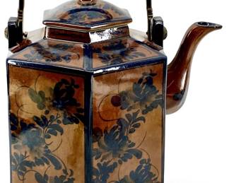 Large Glazed Ceramic Thailand Teapot