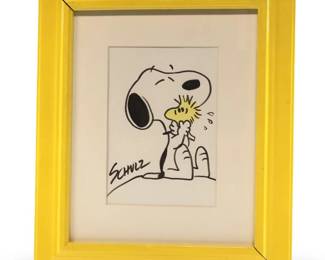 After Schulz Snoopy Peanuts Ink Illustration