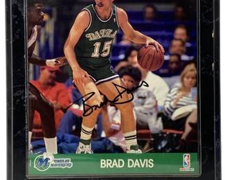 Signed Brad Davis NBA Dallas Mavericks Plaque