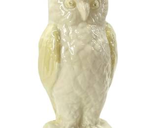 Belleek Porcelain Owl Vase