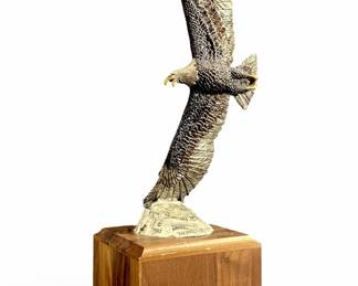 1993 LE “Soaring Spirit" Pewter Eagle Sculpture