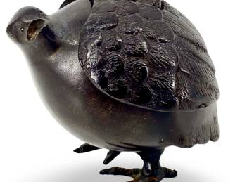 Vintage Bronze Bird Box