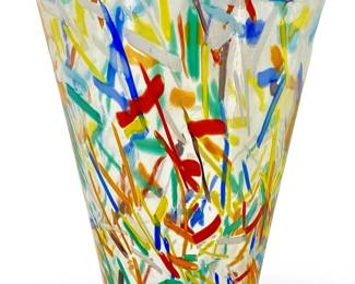 Rio Confetti Art Glass Flower Vase