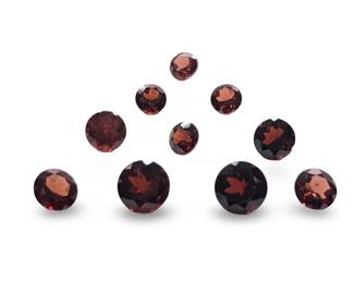 (10) Assorted Loose Garnet Gemstones