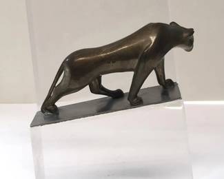 Loet Vanderveen Bronze Panther on Acrylic Block