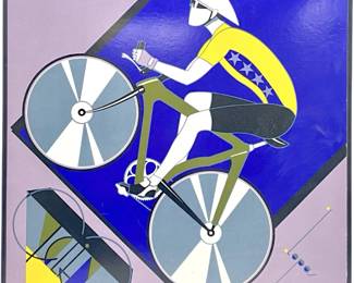 Charles Lepas “Cycling" Serigraph