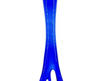 Tall Blue Freeform Art Glass Vase