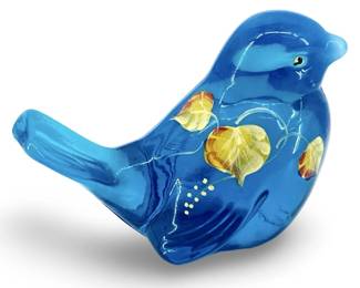 Signed D. Fredrick Fenton Art Glass Bird
