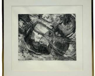 7/8 Signed Jean L. Reinke Vintage Etching