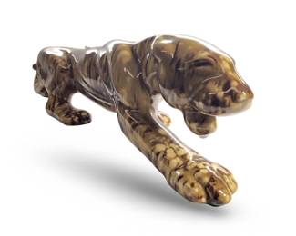 Royal Haeger Crouching Stalking Ceramic Big Cat
