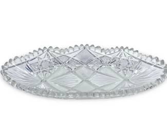 Brilliant Cut Hoare & Co. Crystal Celery Dish