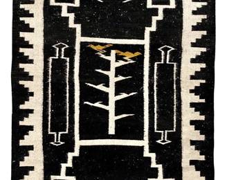 Hand Woven Storm Patten Native American Rug