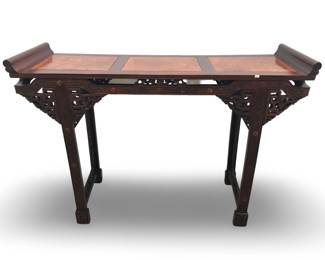 Antique Carved Chinese Rosewood Alter Table