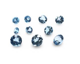 (10) Assorted Loose Blue Topaz Gemstones