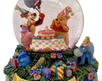 Winnie the Pooh Birthday Musical Snow Globe