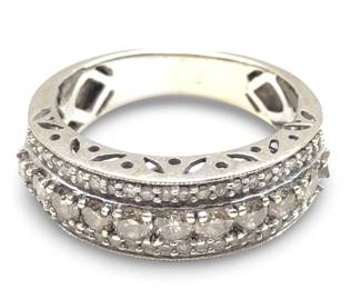 14Kt White Gold & Chocolate Diamond Ring
