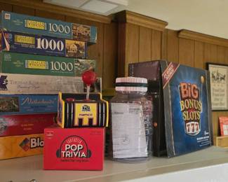 Puzzles and games.  Vintage entertainment. 