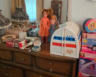 When you head down the hallway to the left, this bedroom is the first on the left.  "The Barbie Room" is what I am calling it.  