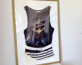Framed vintage-style Jantzen one-piece swimsuit 