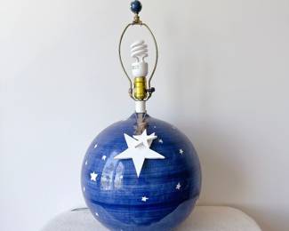 Large blue and white stars lamp