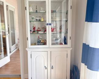 White Painted Antique Hutch 