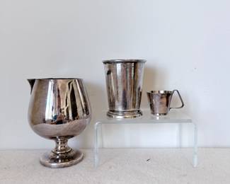 Vintage Poole Silver Plate Cocktail Pitcher 