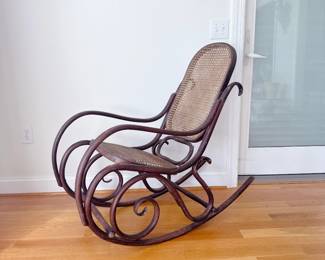 Vintage Thonet-style Bentwood Rocking Chair 