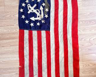 vintage american navy yacht flag