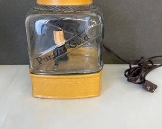 Garfield's Butterscotch Wafer Candy General Store Display Jar Lamp