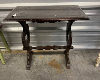 Vintage Walnut Library Table 28 L x 16 x 26 H 