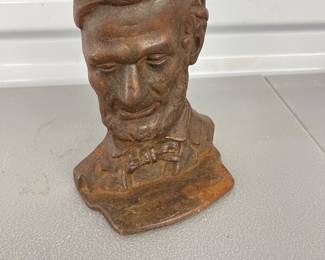 Cast Iron Lincoln Book End
