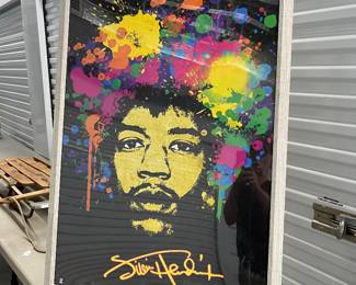 Jimi Hendrix framed poster