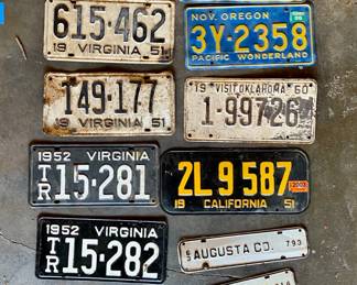 Antique License Plates and Toppers