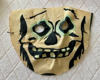 Vintage Halloween Skeleton Cloth Mask