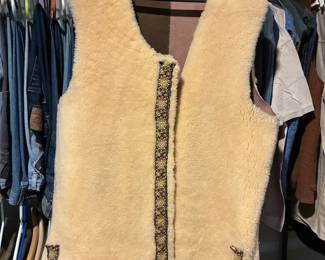 vintage mens sheepy vest
