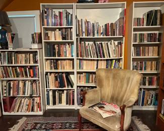 2nd floor office with lots of books and magazine collections