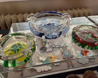 glass paperweight collectible ashtrays